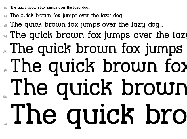 Street Corner Slab font waterfall